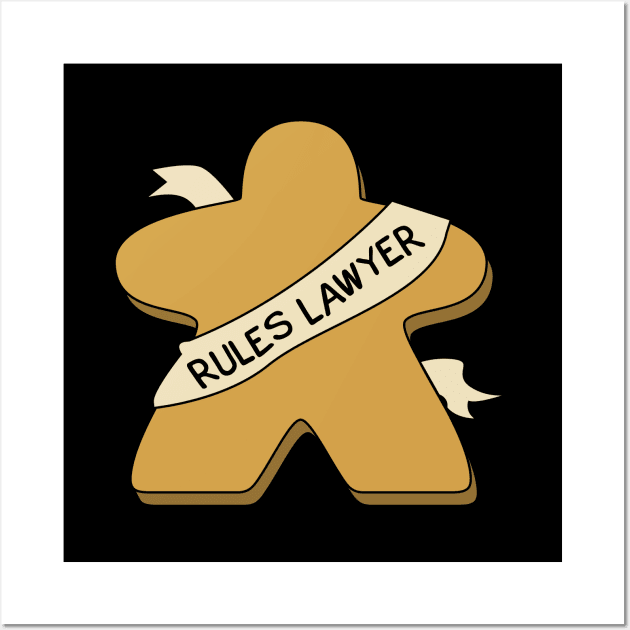 Rules Lawyer Funny Meeple Wall Art by pixeptional